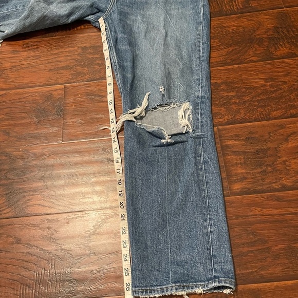 Abercrombie & Fitch 90s Straight Ultra High Rise Classic Blue Denim Jeans XS - Picture 4 of 9